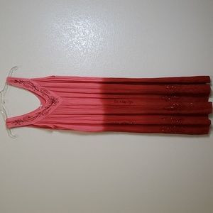 7 Islands Color Block Embroidered Sleeveless Maxi Dress OS Casual Summer